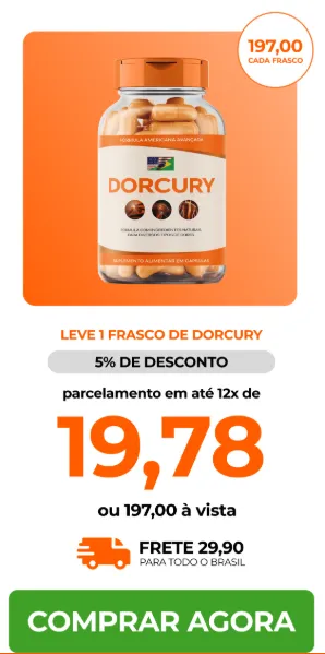 Kit individual com 1 frasco de Dorcury, ideal para iniciar o cuidado com dores e inflamações articulares